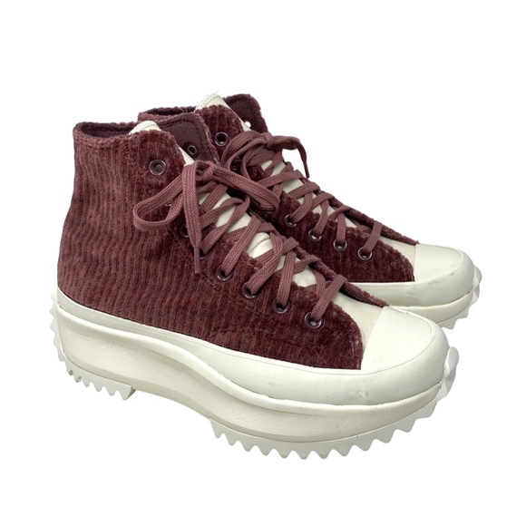 Converse Run Star Hike High Top Velvet Wine Women's Size Sneakers A03252C - Picture 4 of 8